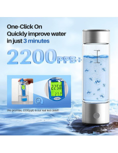 Botella de Agua de Hidrógeno MOVOCA DRC02 14Oz - Generador Rápido 2