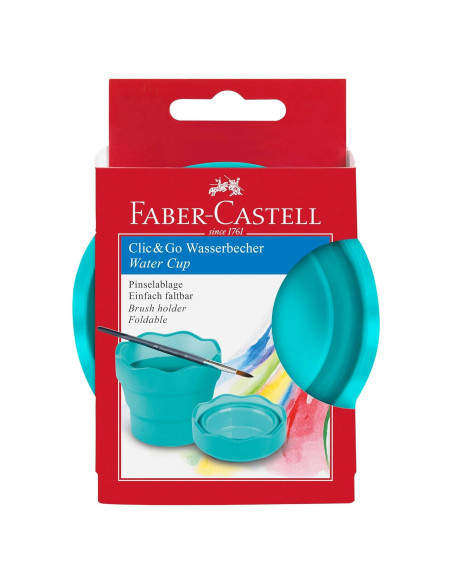 Vaso de Agua para Pintura Plegable Faber-Castell Turquesa 355 ml Vaso de Agua para Pintura Plegable Faber-Castell Turquesa 355 ml