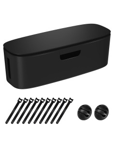 Caja Organizadora de Cables Chouky - Negra 41.5x15.6 cm