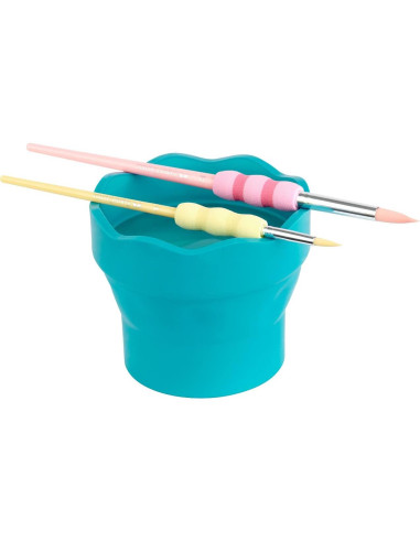 Vaso de Agua para Pintura Plegable Faber-Castell Turquesa 355 ml