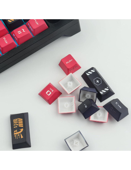 Juego de Teclas Mecánicas JOMKIZ PBT 129 Teclas Cherry Rojo Juego de Teclas Mecánicas JOMKIZ PBT 129 Teclas Cherry Rojo