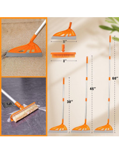 Escoba Mágica BURFERLY SHB Naranja Silicona Extensible 2