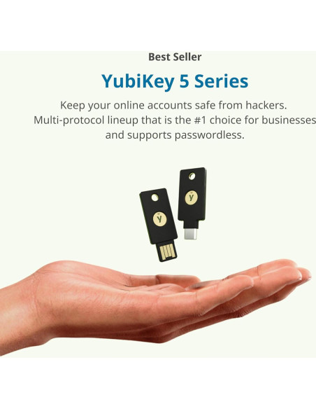 YubiKey 5 NFC - Clave de seguridad 2FA USB-A y NFC YubiKey 5 NFC - Clave de seguridad 2FA USB-A y NFC