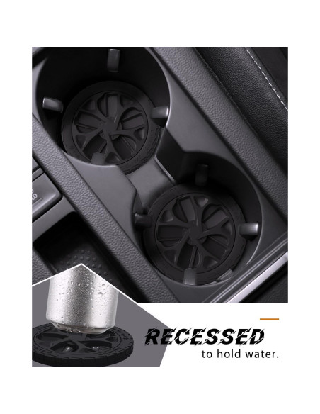 Posavasos para Automóvil Umirro 2TA Negro 7.30 cm 2 Piezas Posavasos para Automóvil Umirro 2TA Negro 7.30 cm 2 Piezas