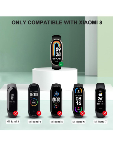 Correas de Silicona Tobfit para Xiaomi Mi Band 8 - 3 Piezas
