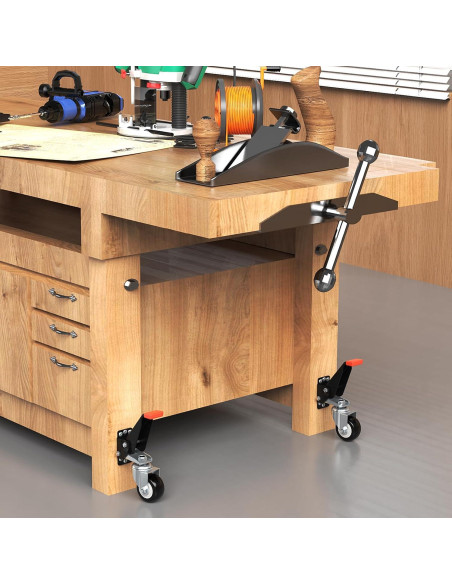 Kit de Ruedas Retráctiles SPACEKEEPER para Banco 299 kg Kit de Ruedas Retráctiles SPACEKEEPER para Banco 299 kg
