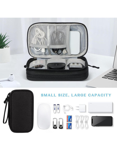 Organizador de Cables FYY Negro Doble Capa Portátil