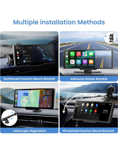 Estéreo de coche Rionhex 10.26" CarPlay y Android Auto