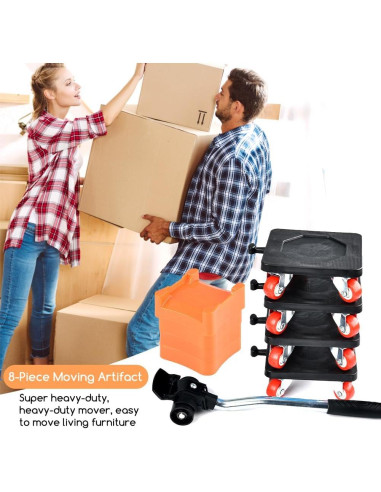 Juego de Movers de Muebles Kakalote con 4 Ruedas y Elevador