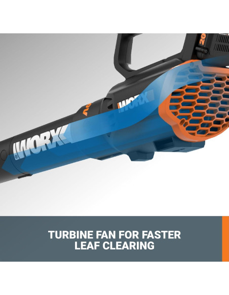 Soplador de Hojas Inalámbrico WORX 20V 360CFM 2 Velocidades Soplador de Hojas Inalámbrico WORX 20V 360CFM 2 Velocidades