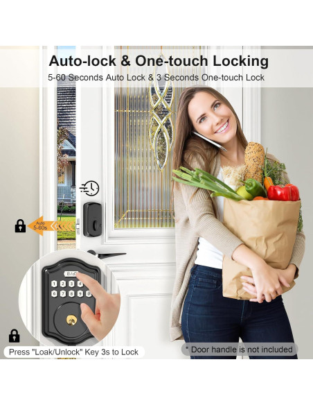 Cerradura Electrónica Sin Llave 52HZ G10 Negra con Código Cerradura Electrónica Sin Llave 52HZ G10 Negra con Código