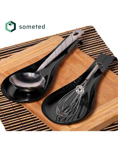Soporte para cuchara de acero inoxidable SOMETED - Juego de 2