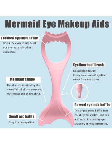 Guardia de Máscara Donano Rosa, Peine Pestañas 3 en 1