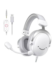 Auriculares Gaming FIFINE H9 Blanco 7.1 Sonido Inmersivo