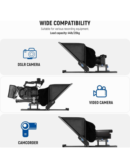 Teleprompter NEEWER X17 II con control remoto y soporte Teleprompter NEEWER X17 II con control remoto y soporte