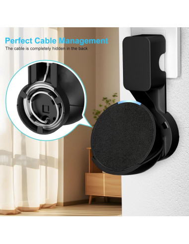 Soporte de Pared para Echo Pop ZUOLACO Negro con Gestión de Cable