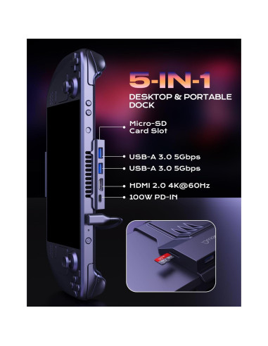 Dock Portátil NEWQ para Steam Deck 4K HDMI 5-en-1 USB-C