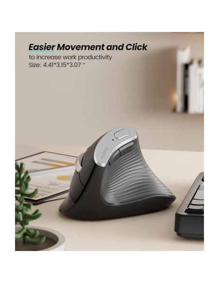 Ratón Vertical Inalámbrico Nulea M510 Ergonómico 3 DPI Ratón Vertical Inalámbrico Nulea M510 Ergonómico 3 DPI