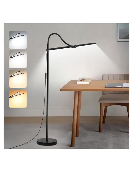 Lámpara de Pie LED Seaside Village 15W Doble Cabeza Regulable Lámpara de Pie LED Seaside Village 15W Doble Cabeza Regulable