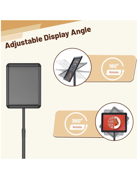 Soporte de Cartel de Piso Newzueby Ajustable 38-50" Negro Soporte de Cartel de Piso Newzueby Ajustable 38-50" Negro