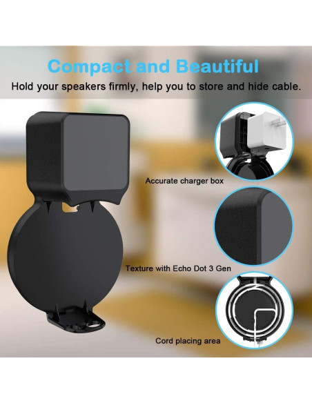 Soporte de Pared Maxonar para Echo Dot 3ra Gen y HomePod Mini Soporte de Pared Maxonar para Echo Dot 3ra Gen y HomePod Mini