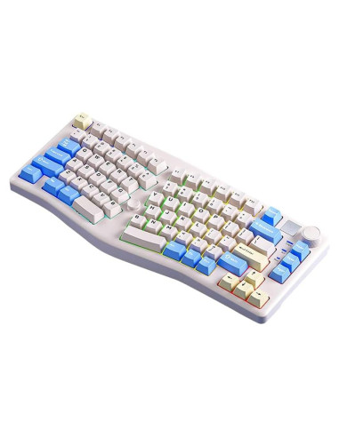 Teclado Mecánico A75 Alice Ergonomico RGB 4000mAh Blanco Lunar