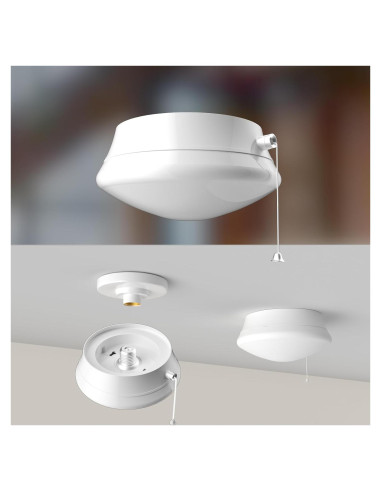 Luz de Techo LED Lightdot 12W 1300lm 4000K con Cadena de Tirar