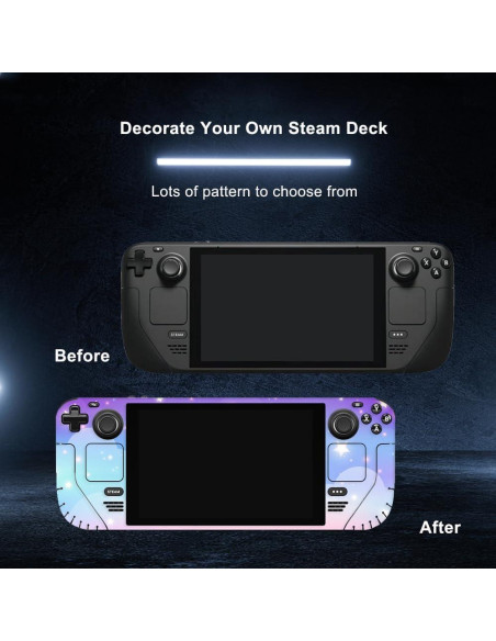 Calcomanía Skin Wrap para Steam Deck SYGTOYUE + Protector HD Calcomanía Skin Wrap para Steam Deck SYGTOYUE + Protector HD