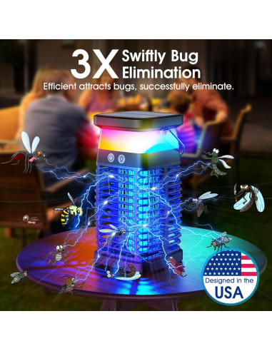 Zapper de Insectos Wulyno Solar Recargable IP68 5000mAh