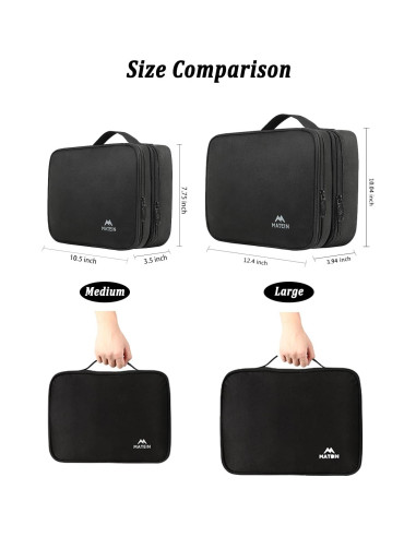 MATEIN Organizador de Viaje Negro 26.67x19.69cm Impermeable