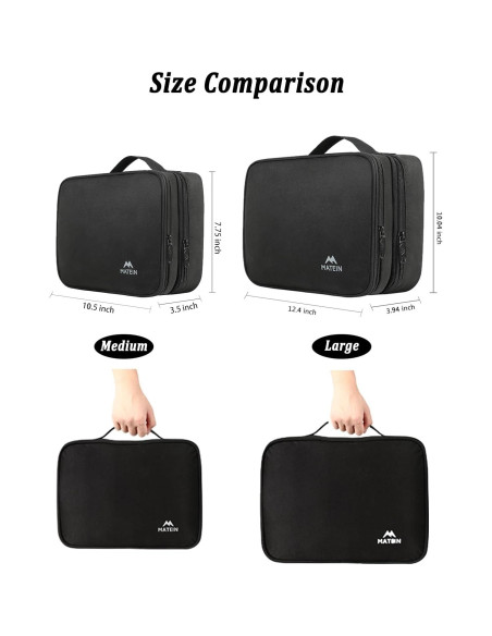 MATEIN Organizador de Viaje Negro 26.67x19.69cm Impermeable MATEIN Organizador de Viaje Negro 26.67x19.69cm Impermeable