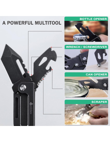 Cuchillo de Llavero EDCfans 8 en 1 Acero Inoxidable Cuchillo de Llavero EDCfans 8 en 1 Acero Inoxidable