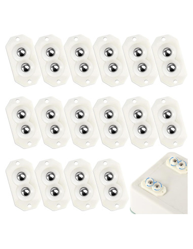 Ruedas Mini Caster NOVWANG 16 Pcs Adhesivas 30 kg 360