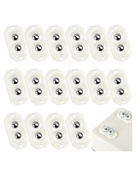 Ruedas Mini Caster NOVWANG 16 Pcs Adhesivas 30 kg 360 Ruedas Mini Caster NOVWANG 16 Pcs Adhesivas 30 kg 360