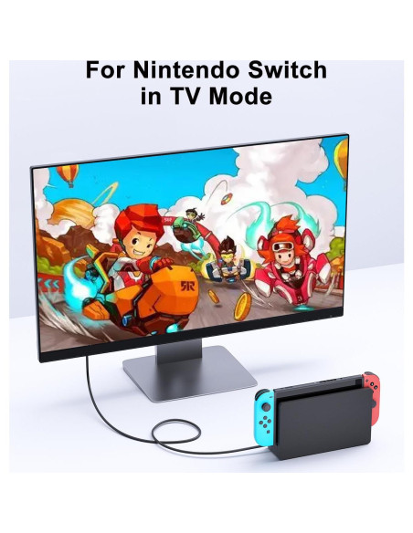 Cable HDMI Gmeaou para Nintendo Switch 1.46m Negro Cable HDMI Gmeaou para Nintendo Switch 1.46m Negro