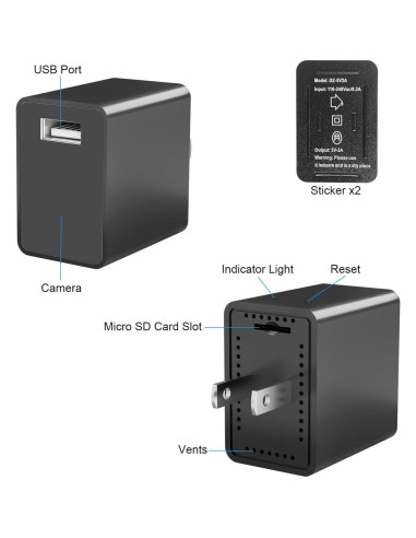 Cámara de Carga USB DuboCam S103 WiFi 1080P Ángulo 140