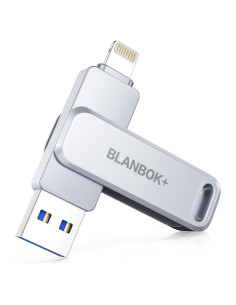 Unidad Flash MFi 256GB BLANBOK+ USB Lightning Type C