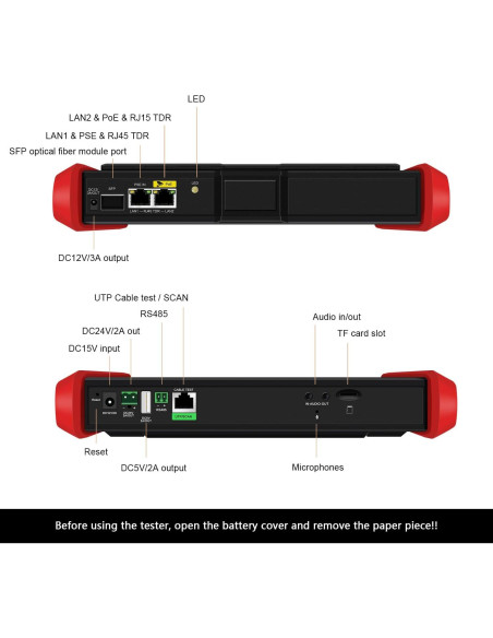 Probador de Cámara IP WANLUTECH E88 8" Pantalla Táctil PoE Probador de Cámara IP WANLUTECH E88 8" Pantalla Táctil PoE