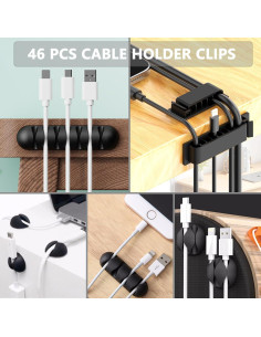 Kit de Gestión de Cables ELII 300PCS con Clips y Bridas 2