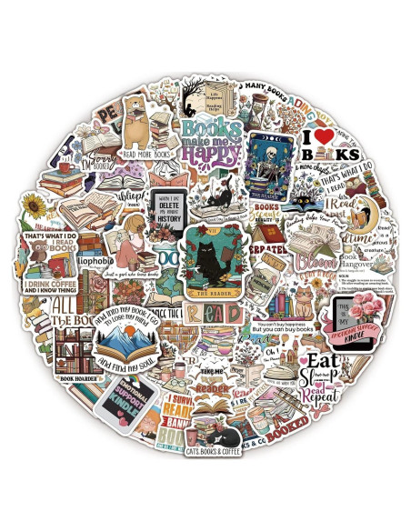 MiStar Stickers Literarios 110 Piezas para Decorar MiStar Stickers Literarios 110 Piezas para Decorar
