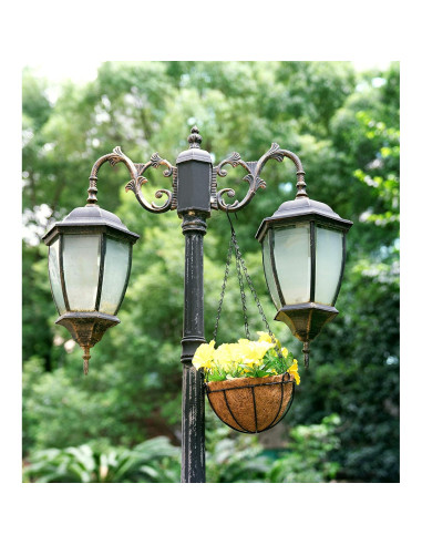 Cesta Colgante de Maceta Kingbuy 10" con Forro de Coco - 2 Pzas