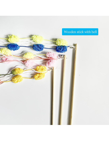 Varitas Interactivas para Gatos IUHKBH - 3 PCS con Campana