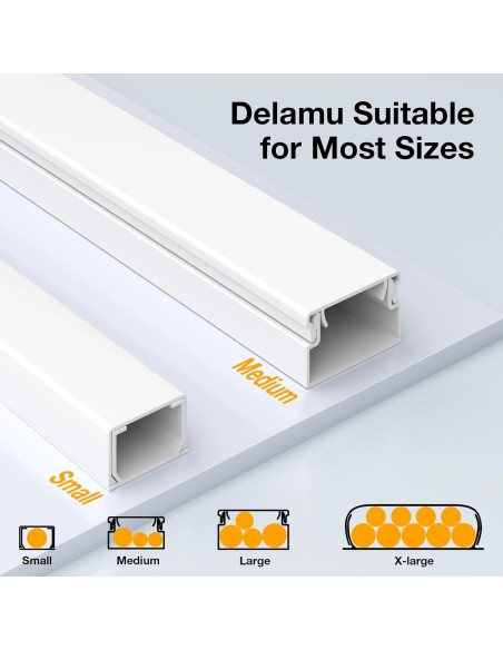 Kit Ocultador de Cables Delamu 398.78 cm Blanco Kit Ocultador de Cables Delamu 398.78 cm Blanco