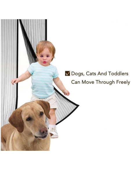 Puerta Pantalla Magnética Aloudy 39x99 cm con Velcro Puerta Pantalla Magnética Aloudy 39x99 cm con Velcro
