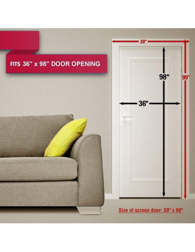 Puerta Pantalla Magnética Aloudy 39x99 cm con Velcro