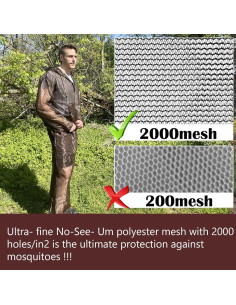 Aventik Traje de Mosquito Malla UV Super Ligero Marrón 2