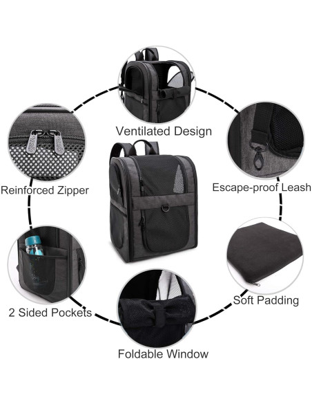 Mochila Transportadora Apollo Walker para Gatos y Perros 32x29x43cm Mochila Transportadora Apollo Walker para Gatos y Perros 32x29x43cm