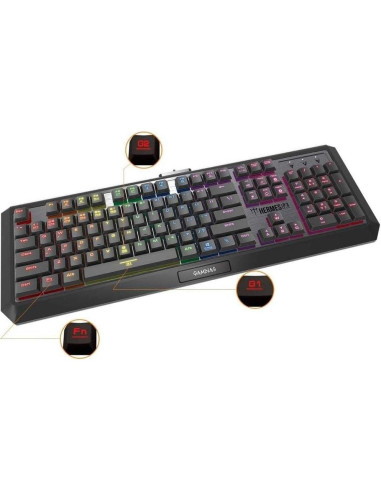 Teclado Gaming Mecánico GAMDIAS Hermes P3 RGB Bajo Perfil