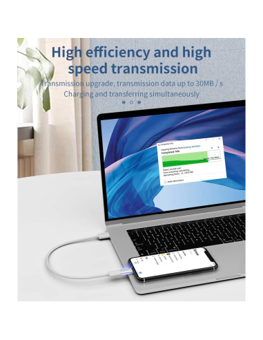 Adaptador USB C hembra a Lightning macho 3Pack para iPhone
