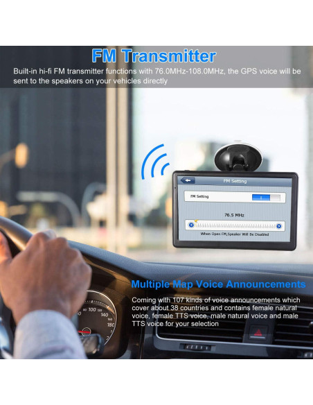 Navegador GPS NAVRUF 7" con mapas 2025 y alertas de ruta Navegador GPS NAVRUF 7" con mapas 2025 y alertas de ruta